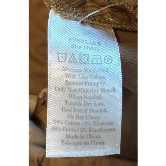 Everlane Pants Women 0 Brown Jiangmen Chino Pleated Preppy Workwear Office - Picture 7 of 8